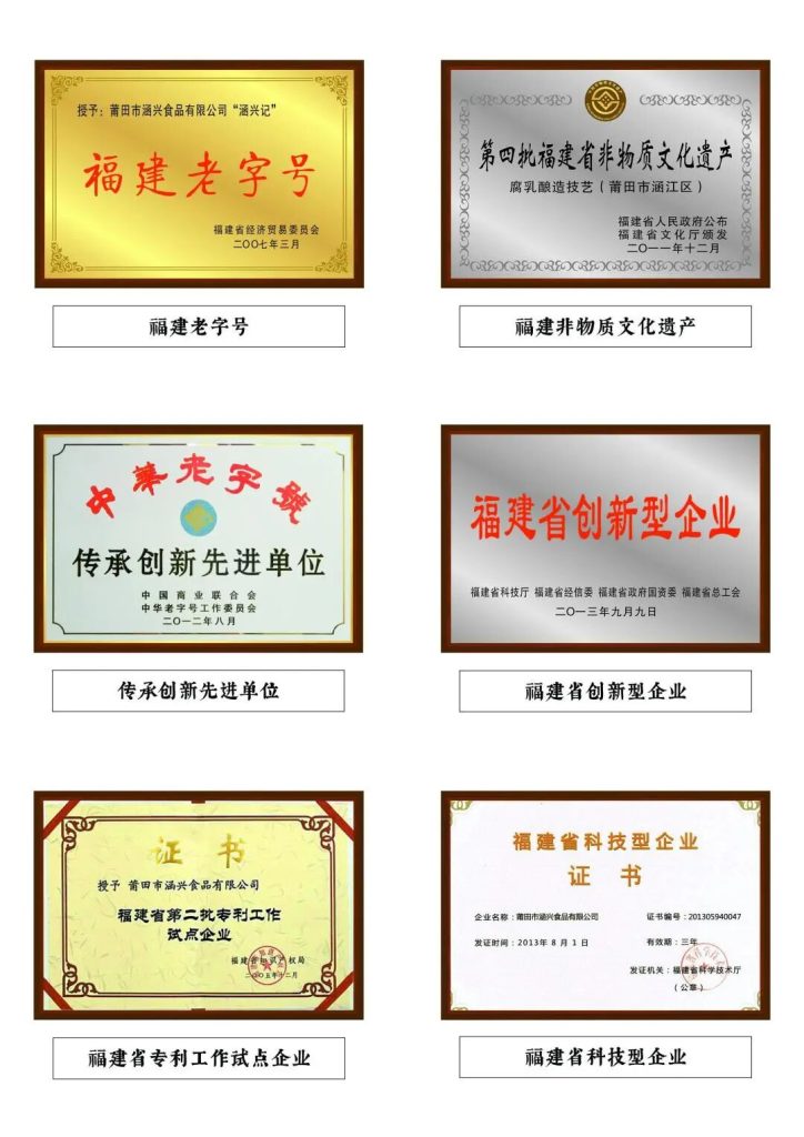 百年涵兴记-企业荣誉